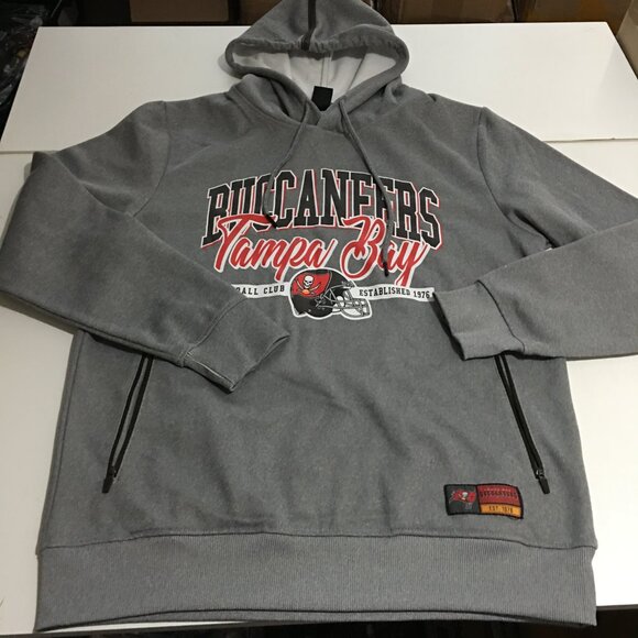 Tampa Bay Buccaneers Sweatshirt Mens Medium Gray Hoodie NFL Football - Picture 1 of 9